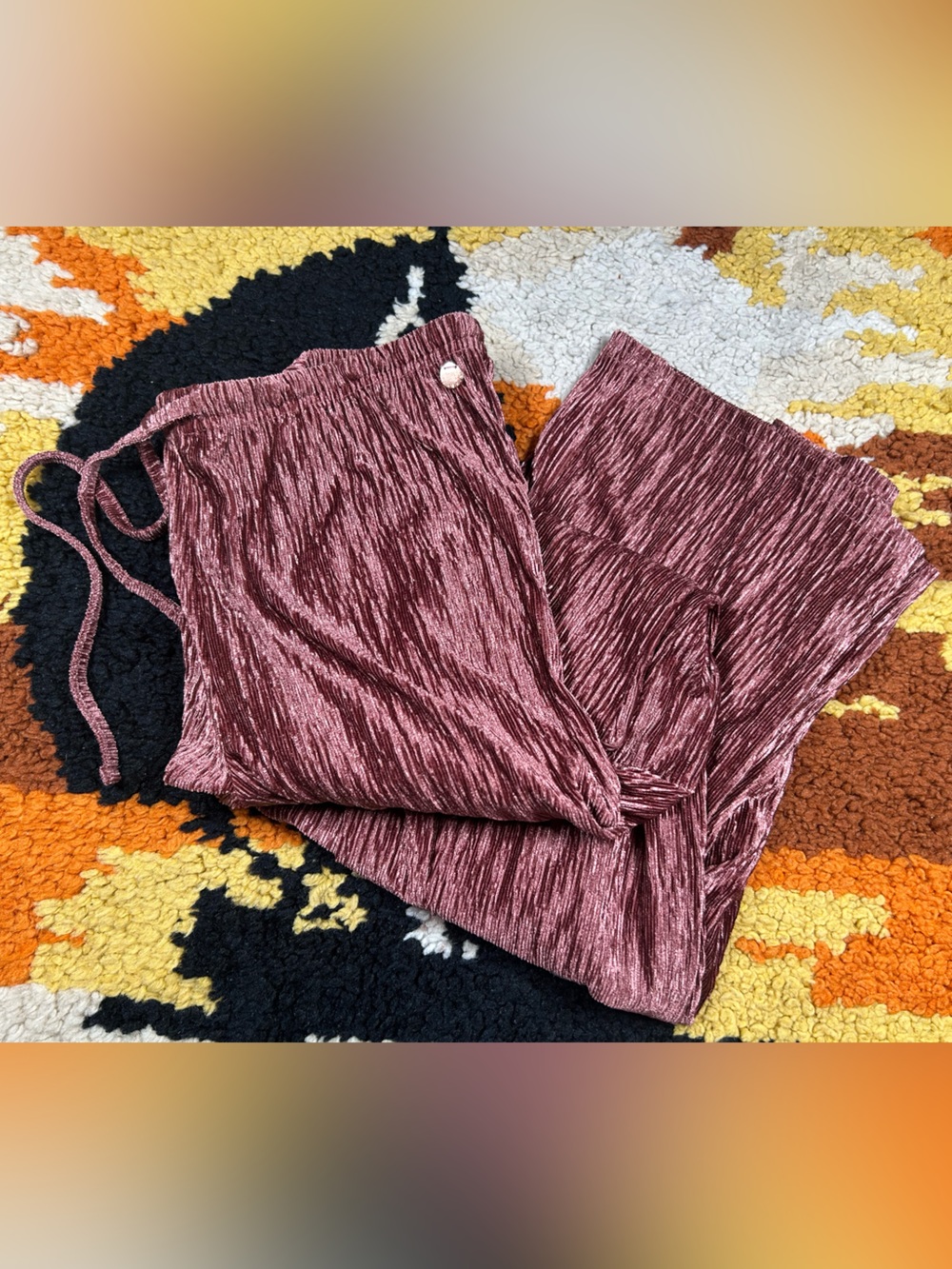 Comfy Cute, DANSKIN, metallic crinkle, wide leg pants!!